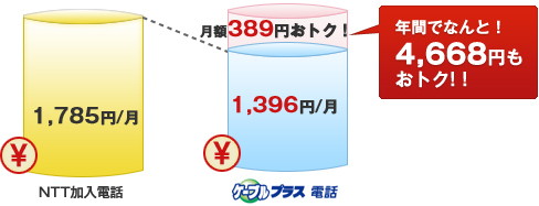 年間でなんと！4,668円もおトク！！