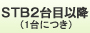 STB2台目以降（1台につき）
